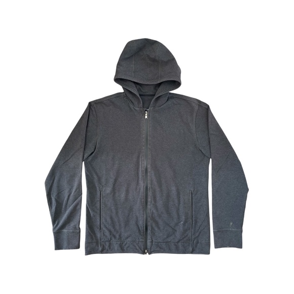 Lululemon Mens Hoodie Jacket Size L Grey Full Zip Up Stretch Full Sleeve Gym - Picture 1 of 9